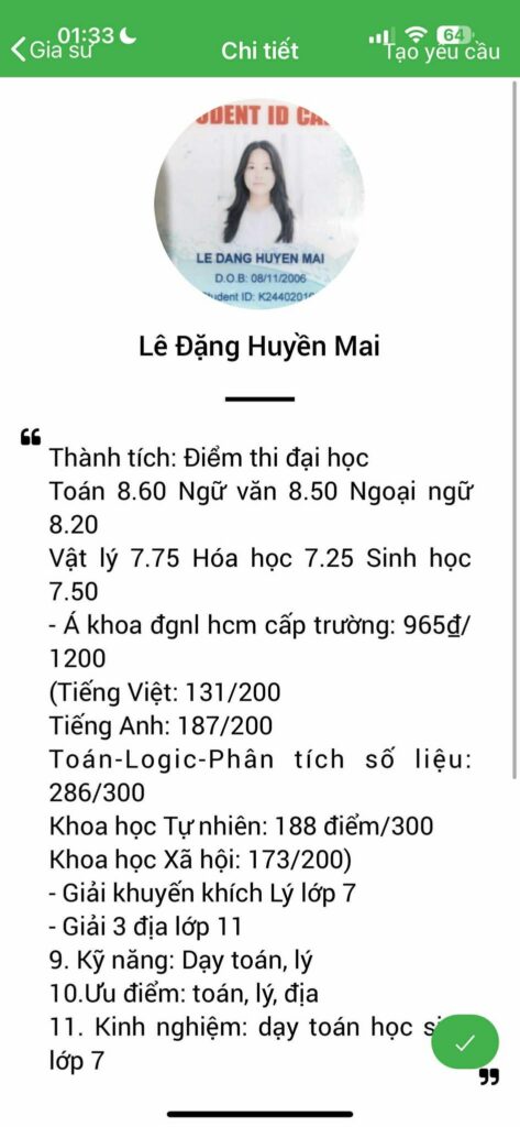 Gia sư Toán THCS 14