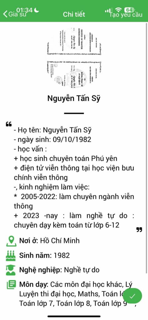 Gia sư Toán THCS 19