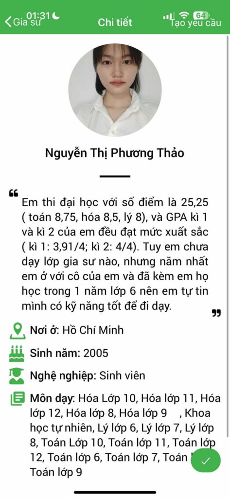 Gia sư Toán THCS 6