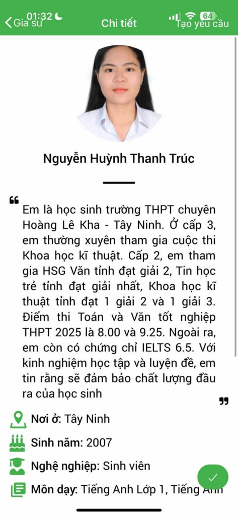 Gia sư Toán THCS 8