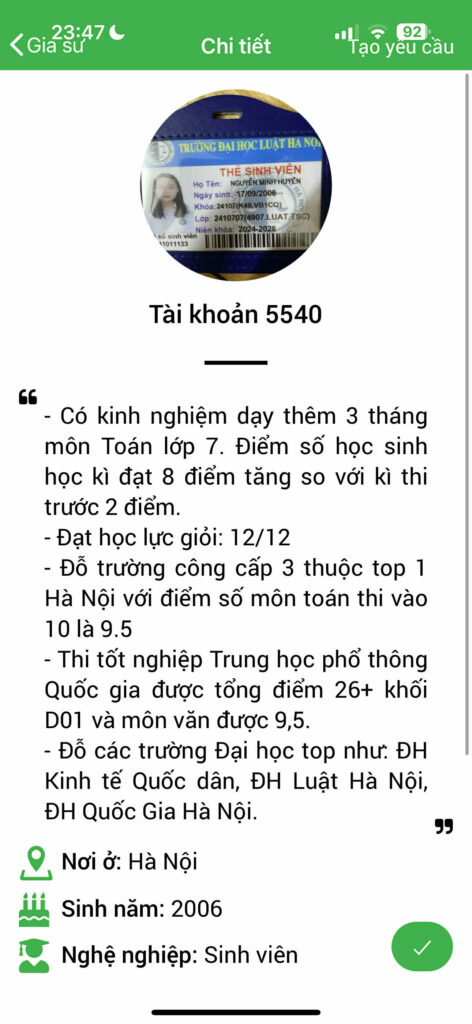 Gia sư Toán Tiểu học 10