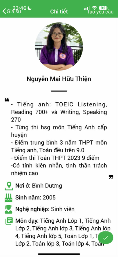 Gia sư Toán Tiểu học 3