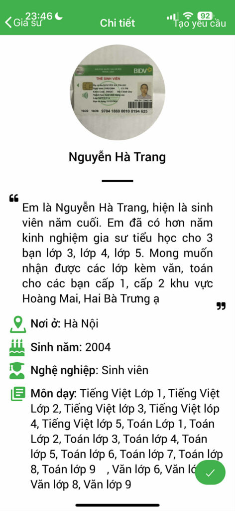 Gia sư Toán Tiểu học 6